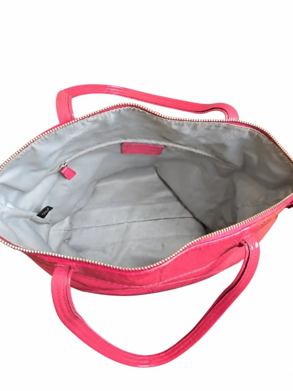 Coach‎ Laura F18900 Coral Pink Patent Leather Large Tote Bag